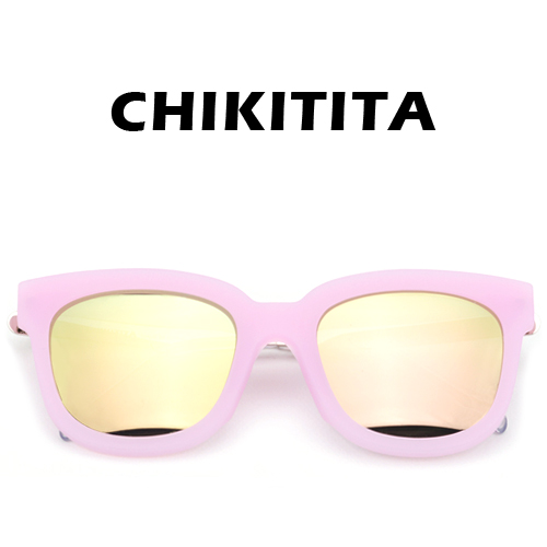 치키티타선글라스 CS5007 3 PG  오버사이즈 앱센트 뿔테 핑크 (피치골드미러)